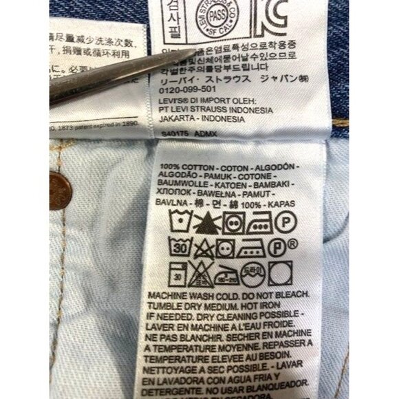 Levis 501XX Original Fit Button-Fly Jeans W34 L29 Blue Straight Leg Button Fly - Picture 11 of 12